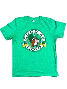 Buc-ee’s Good As Gold St Patrick’s Day Graphic Tee Green Mens Large